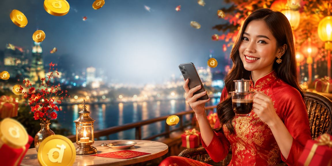 Người dùng xem kết quả xổ số tại Hà Nội trong quán cà phê buổi sáng